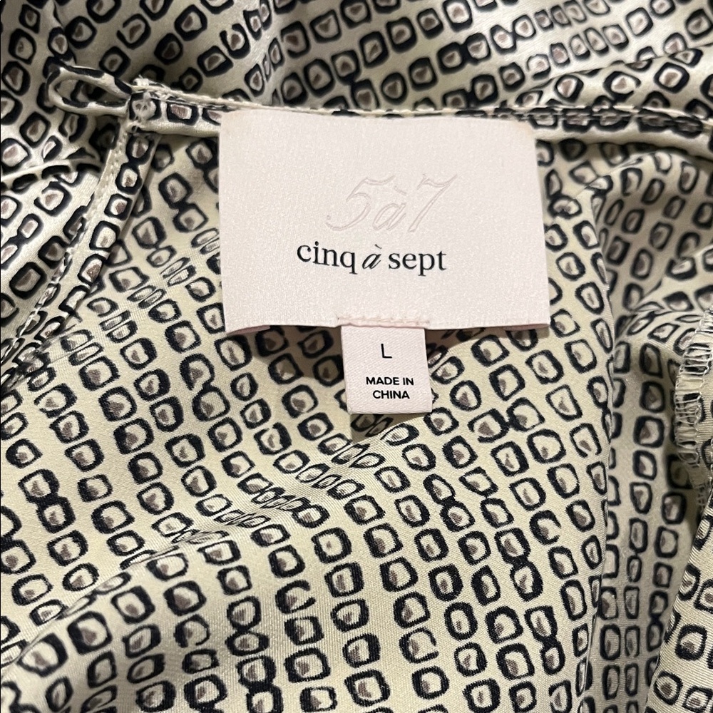 Cinq à Sept Black and Cream Blouse